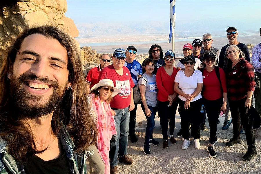 Ari with a group on top of Masada