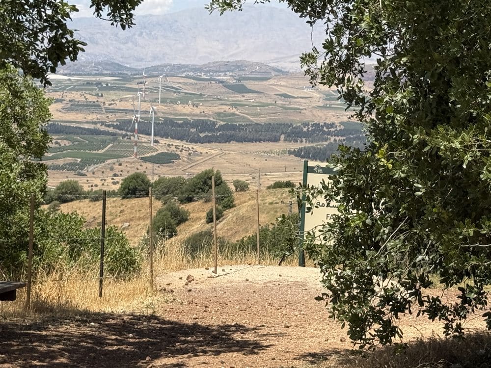 Wide view from Mount Bental across the Golan Heights toward the Syrian plateau
