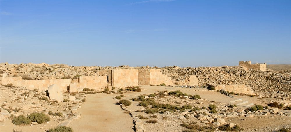 Nabataean ruins of Avdat overlooking the Negev Desert